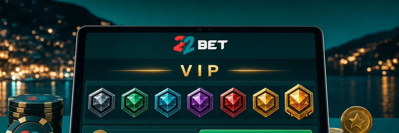 VIP ljestvica 22Beta s bodovima i razinama programa vjernosti